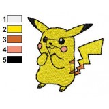 Happy Pokemon Pikachu Embroidery Design